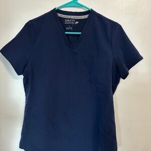 Fabletics Navy Blue Scrub Top | Size S | Classic V-Neck Medical Uniform Shirt
